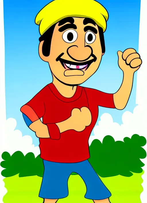 Image similar to cartoon illustration portrait seu ramon seu madruga, el chavo,