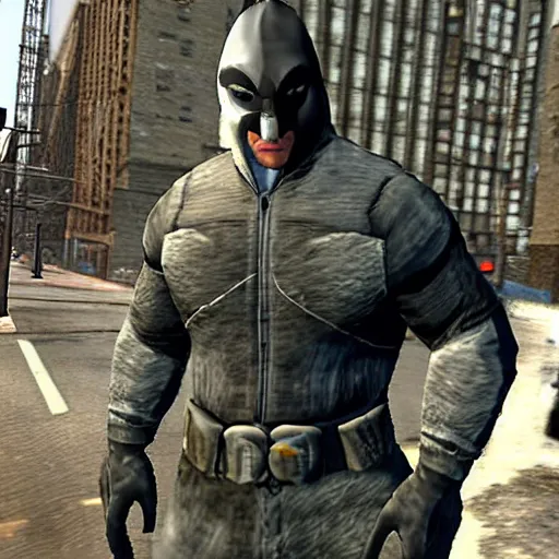 Image similar to bane from the dark knight rises in gta iv