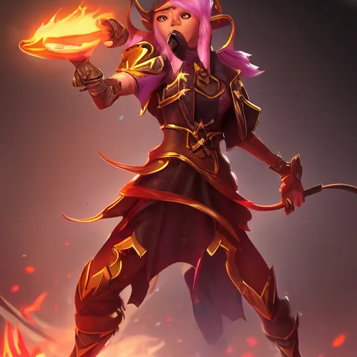 Image similar to character in the style of riot games arcane