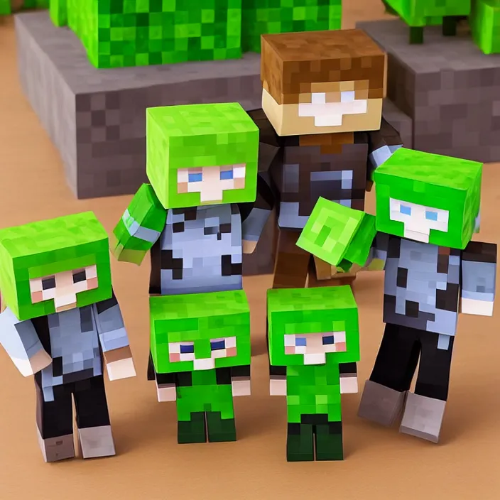 Prompt: Minecraft creeper, An anime Nendoroid of Minecraft creeper, figurine, detailed product photo