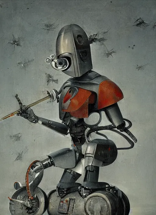 Image similar to cyber robots painted by hieronymus bosch, detailed digital art, trending on Artstation