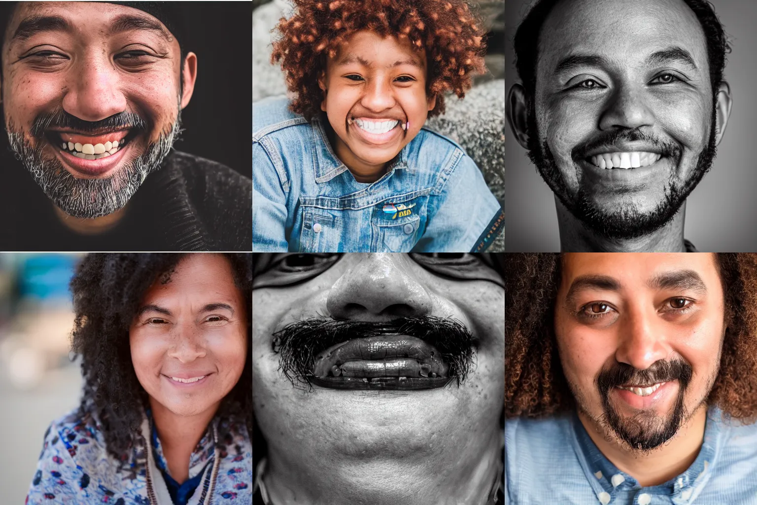 Prompt: closeup headshot photo of the person who is upside down and grinning, extreme details, Nikon D850, f/3.5, ISO 100