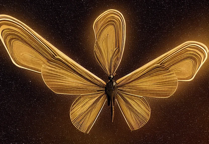 Prompt: symmetry!! a butterfly insect with wings made of the milky way, 3 d rendering, dark background, digital, unreal engine, illustration, 8 k resolution, artstation, cinema 4 d, behance hd