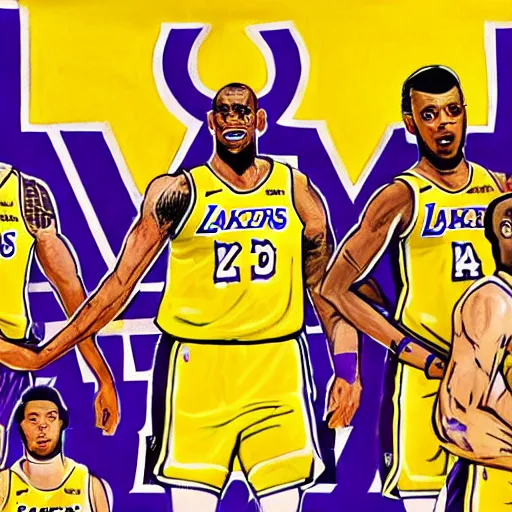 Image similar to the Los Angeles Lakers in the las supper painting