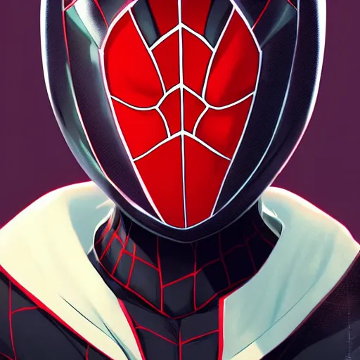 Image similar to portrait of miles morales, anime fantasy illustration by tomoyuki yamasaki, kyoto studio, madhouse, ufotable, trending on artstation