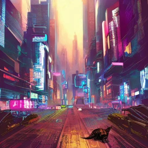 cyberpunk city with 5 cats | Stable Diffusion | OpenArt