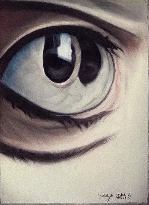 Image similar to portrait of a stunningly beautiful eye, art by * * * * * * * * * * * *