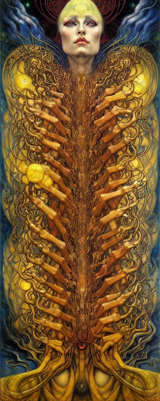 Image similar to Divine Chaos Engine by Karol Bak, Jean Delville, William Blake, Gustav Klimt, and Vincent Van Gogh, symbolist, visionary