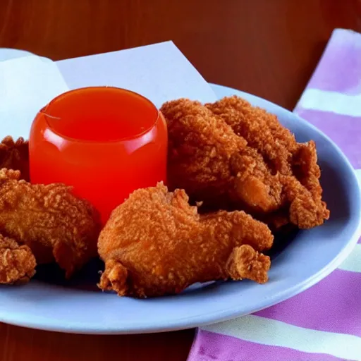 Image similar to fried chicken made of jello