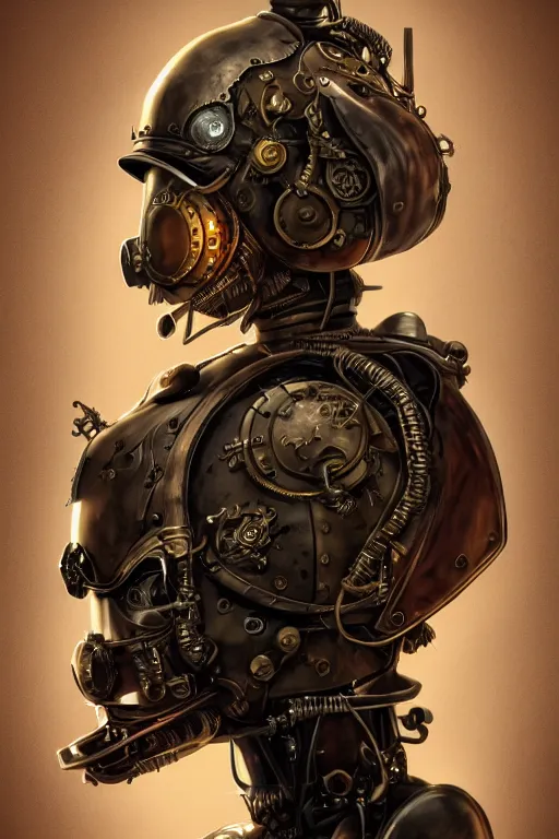 Image similar to steampunk helmet fantasy art mask robot ninja stylized digital illustration sharp focus, elegant intricate digital painting artstation concept art global illumination ray tracing advanced technology chaykin howard and campionpascale and cooke darwyn and davis jack