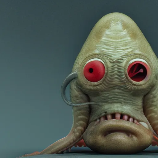 Image similar to hyperrealistic dslr film still of early cuyler squidbillies anthropomorphic squid, stunning 8 k octane comprehensive 3 d render, inspired by istvan sandorfi & greg rutkowski & unreal engine, perfect symmetry, dim volumetric cinematic lighting, extremely hyper - detailed, extremely lifelike attributes & lifelike texture, intricate, masterpiece, artstation, stunning