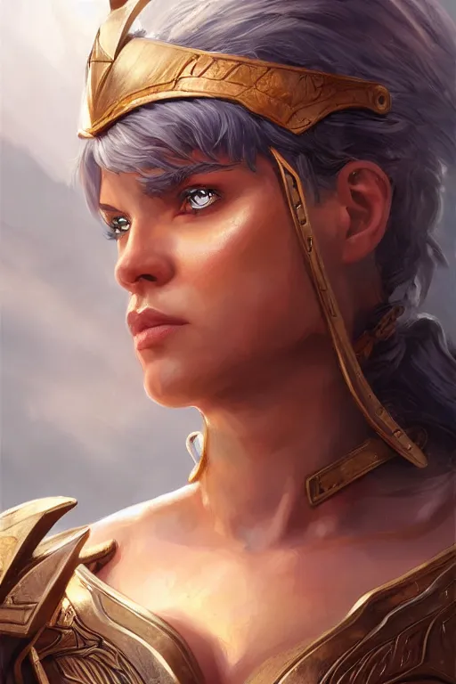 Image similar to amazon valkyrie athena, d & d, fantasy, portrait, highly detailed, headshot, digital painting, trending on artstation, concept art, sharp focus, illustration, art by artgerm and greg rutkowski and magali villeneuve