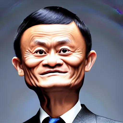 Image similar to jack ma tiny face enlarge cranium photo portrait