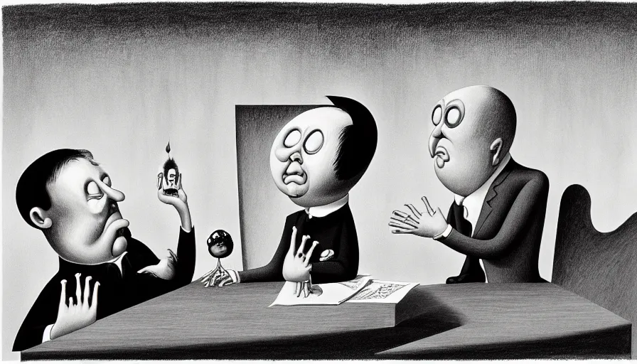 Image similar to the two complementary forces that make up all aspects and phenomena of life, by Charles Addams