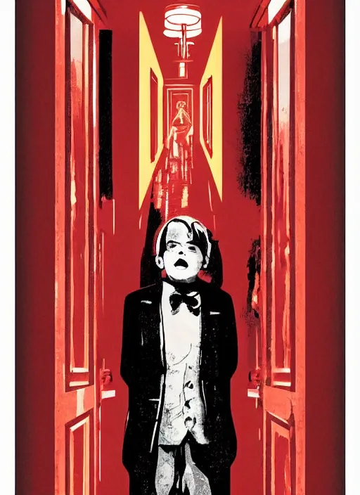 Image similar to poster for stanley kubrick's the shining