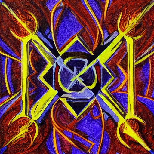 Prompt: symmetry detailed painting of excalibur