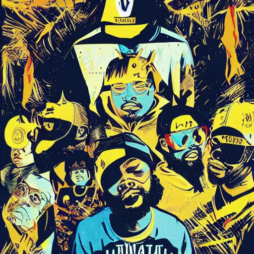 Prompt: Wu Tang Clan 2022 Album Art, By Sachin Teng