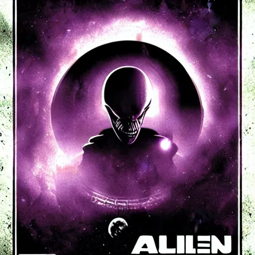 Prompt: alien poster art by imagine effects