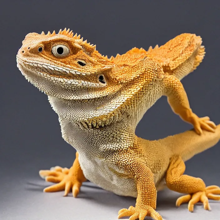 Prompt: bearded dragon as calico critters, detailed product photo