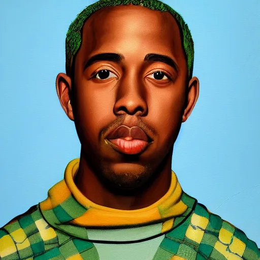 Image similar to a detailed painting of tyler the creator