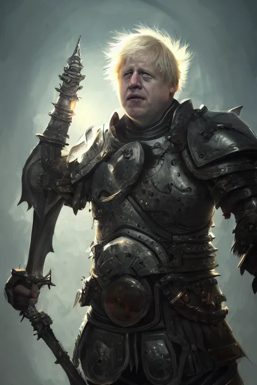 Image similar to boris johnson with an eyepatch wearing armour, anatomy, bathed in light, highly detailed, photorealistic, artstation, smooth, sharp focus, illustration, unreal engine 5, 8 k, art by artgerm and greg rutkowski and edgar maxence