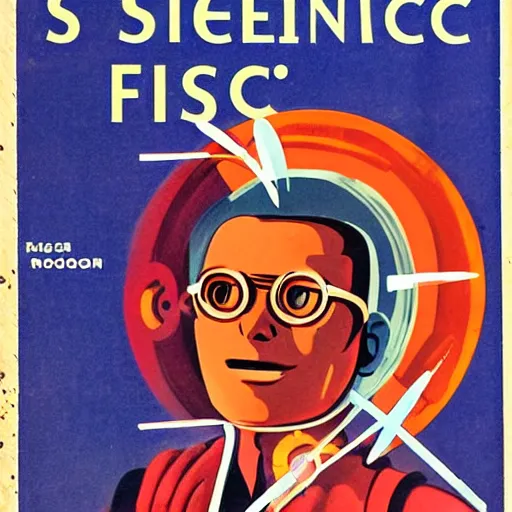 Prompt: 1 9 5 0 s science fiction book cover for isaac asimov's story robot friendship