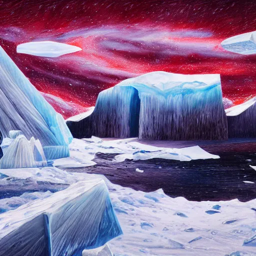 Prompt: menacing presence trailblazer Antarctica glacial cult incomprehensible topology ambience, realistic fantasy, oil painting, extremely high detail, photorealistic, cinematic lighting, oil painting, intricate line drawings, 4k resolution
