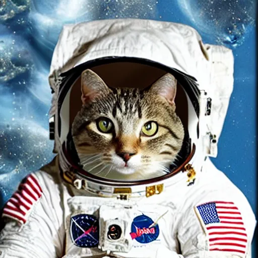 Image similar to astronaut cat