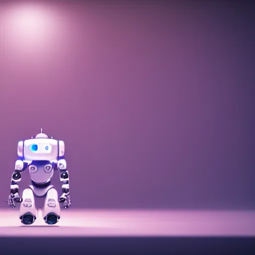 Prompt: a cute little robot is made of eis. super realistic 8 k render of a elegant, cinematic composition