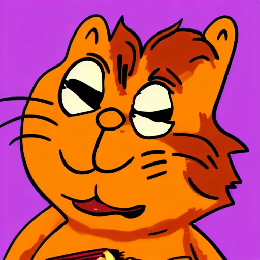 Prompt: garfield drawn by meatcanyon, 4 k, high resolution, illustration, badass