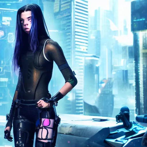 Image similar to Cyberpunk Anya Taylor Joy