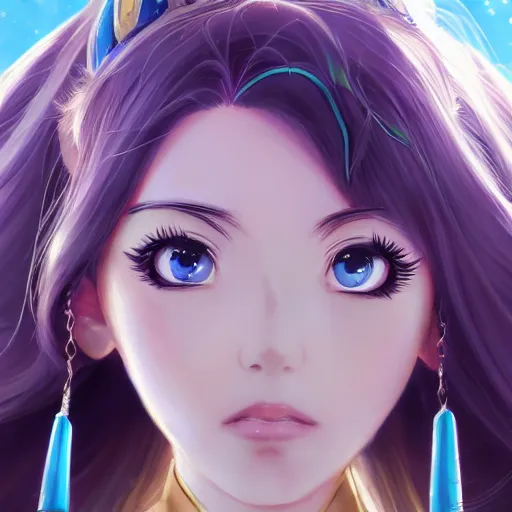 Prompt: A close-up anime portrait of Ssunbiki as Princess Rosalina, by a professional manga illustrator, Stanley Artgerm Lau, WLOP, Rossdraws, James Jean, Andrei Riabovitchev, Marc Simonetti, and Sakimichan, tranding on artstation