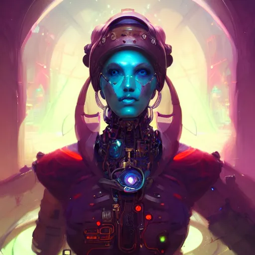 Image similar to a portrait of a beautiful cybernetic gypsy, cyberpunk concept art by pete mohrbacher and wlop and artgerm and josan gonzales, digital art, highly detailed, intricate, sci-fi, sharp focus, Trending on Artstation HQ, deviantart, unreal engine 5, 4K UHD image