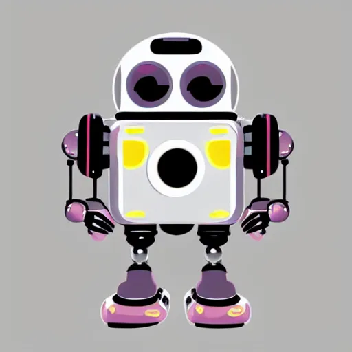 Image similar to cute!! robot centered pastel concept art by artstation vector