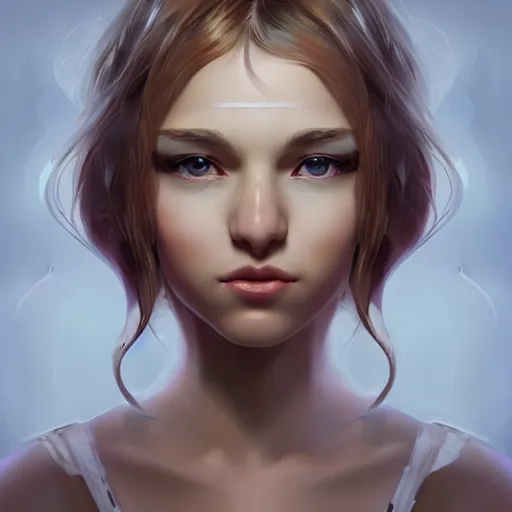 Image similar to beautiful girl character concept style, by Mateusz Urbanowicz, beautiful girl, 8k character concept art, by WLOP, cinematic lighting, trending on artstation, symmetrical portrait symmetrical, highly detailed CGsociety, hyper