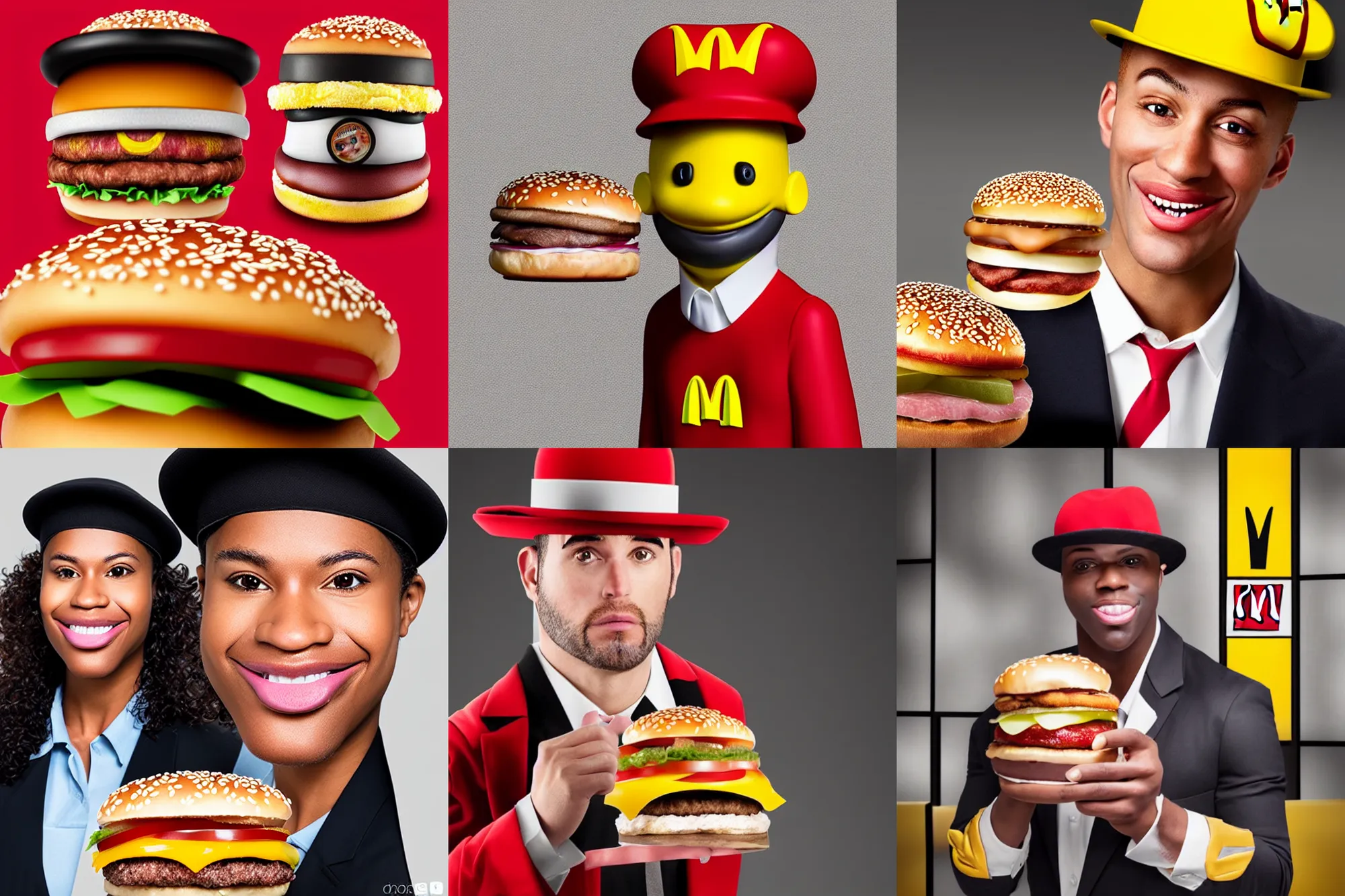 Prompt: A modern professional headshot of the McDonald's Hamburgler as a hyper realistic human. 4k, highly detailed. award winning. look at all that detail!