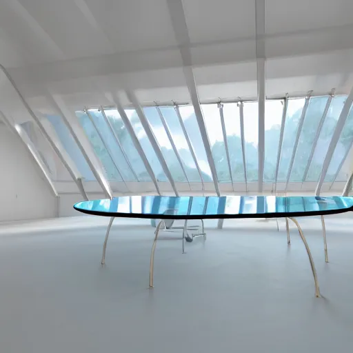 Image similar to an ultra high definition professional studio quality photograph of a transparent iridescent perspex pastel coloured inflatable abstract parachute furniture in an empty white room. dramatic lighting, ray tracing, refraction, shallow d. o. f, colour corrected, golden ratio, three point light. volumetric shadows. god rays.