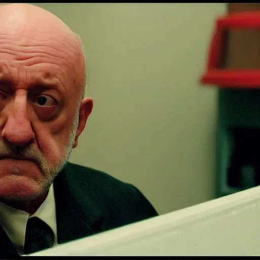 Image similar to mike ehrmantraut eats saul goodman