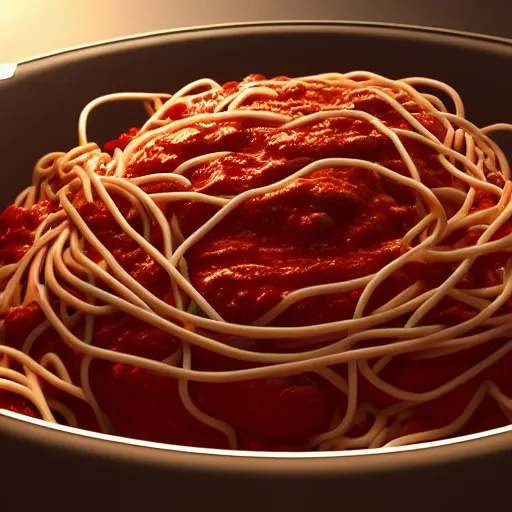 Image similar to mom’s spaghetti, hyperrealistic render, highly detailed, 4k, artstation