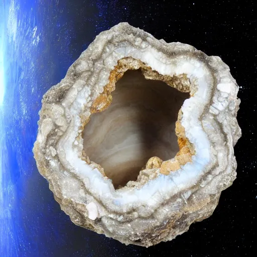 Image similar to space portail in a geode