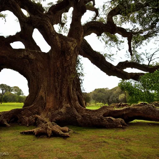 Prompt: a huge ancient oak, hd photography