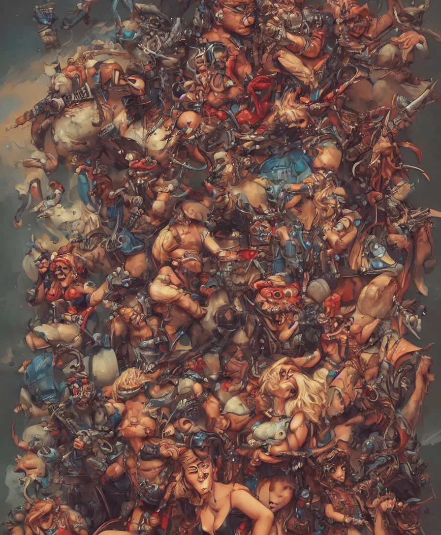 Image similar to first love, rock n roll, illustrated by jesper ejsing, intricate, ultra detailed, trending on artstation, 4 k, 8 k