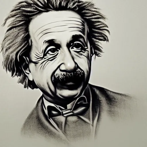 Prompt: albert einstein by jessica oyhenart