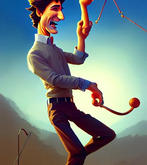 Prompt: marionette justin trudeau, loftis, cory behance hd by jesper ejsing, by rhads, makoto shinkai and lois van baarle, ilya kuvshinov, rossdraws global illumination