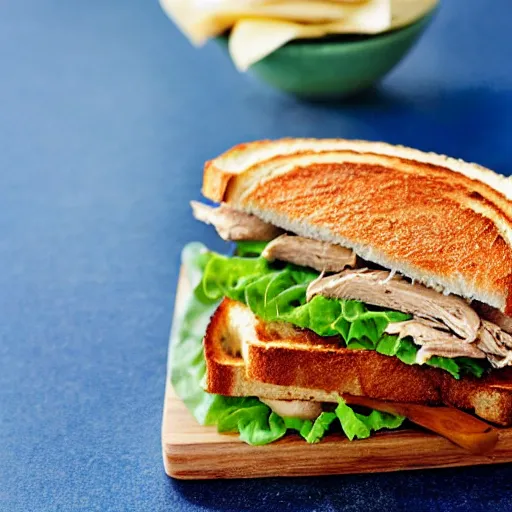 Prompt: a chicken bone sandwich, cookbook photo