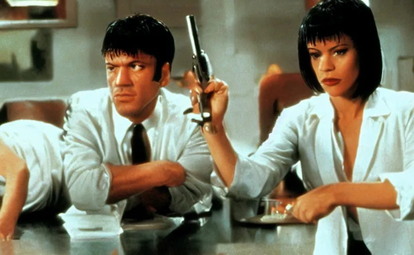 Prompt: film still of Pulp Fiction