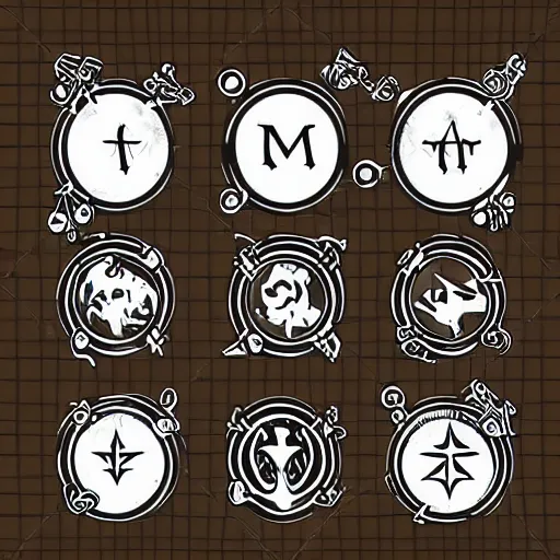 Image similar to fantasy witch swamp rpg game spell symbols