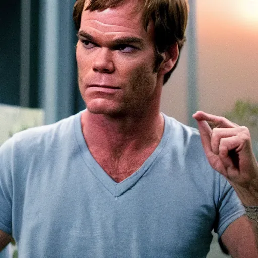 Image similar to Dexter Morgan smoking marijuana