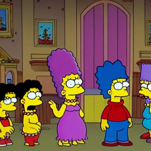 Prompt: a still from the simpsons the musical