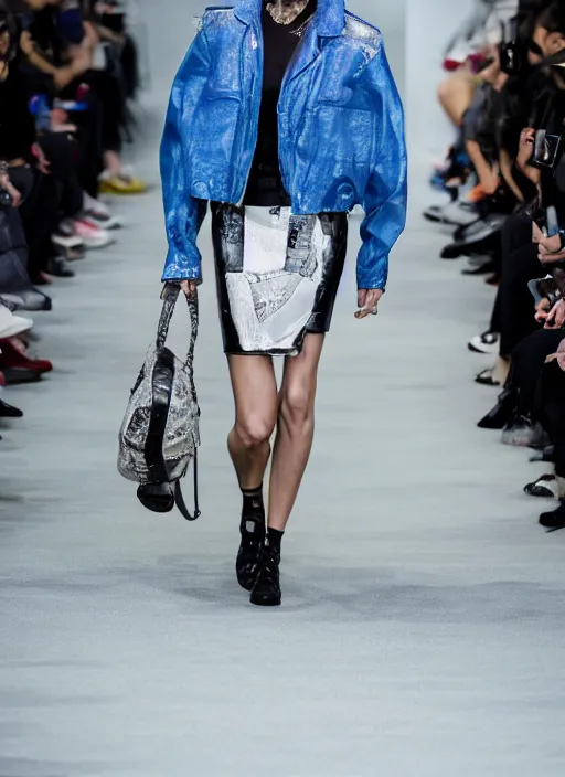 Prompt: hyperrealistic and heavy detailed balenciaga runway show of terminator, leica sl 2 5 0 mm, vivid color, high quality, high textured, real life